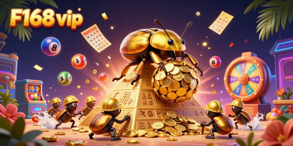 Experience the excitement of F168 vip with vibrant lottery games and golden treasures.