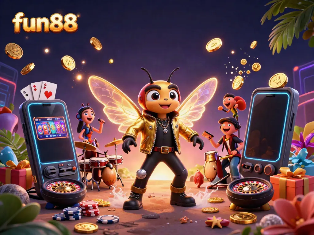 Experience fun88 with dynamic characters in a vibrant online casino scene filled with gaming excitement.