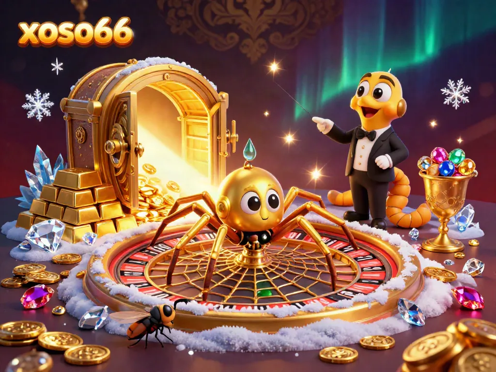 Experience the thrill of xoso66 with animated characters and vibrant casino elements.