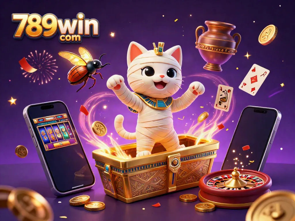 Experience 789win com with vibrant gaming visuals featuring a pyramid casino and energetic characters.