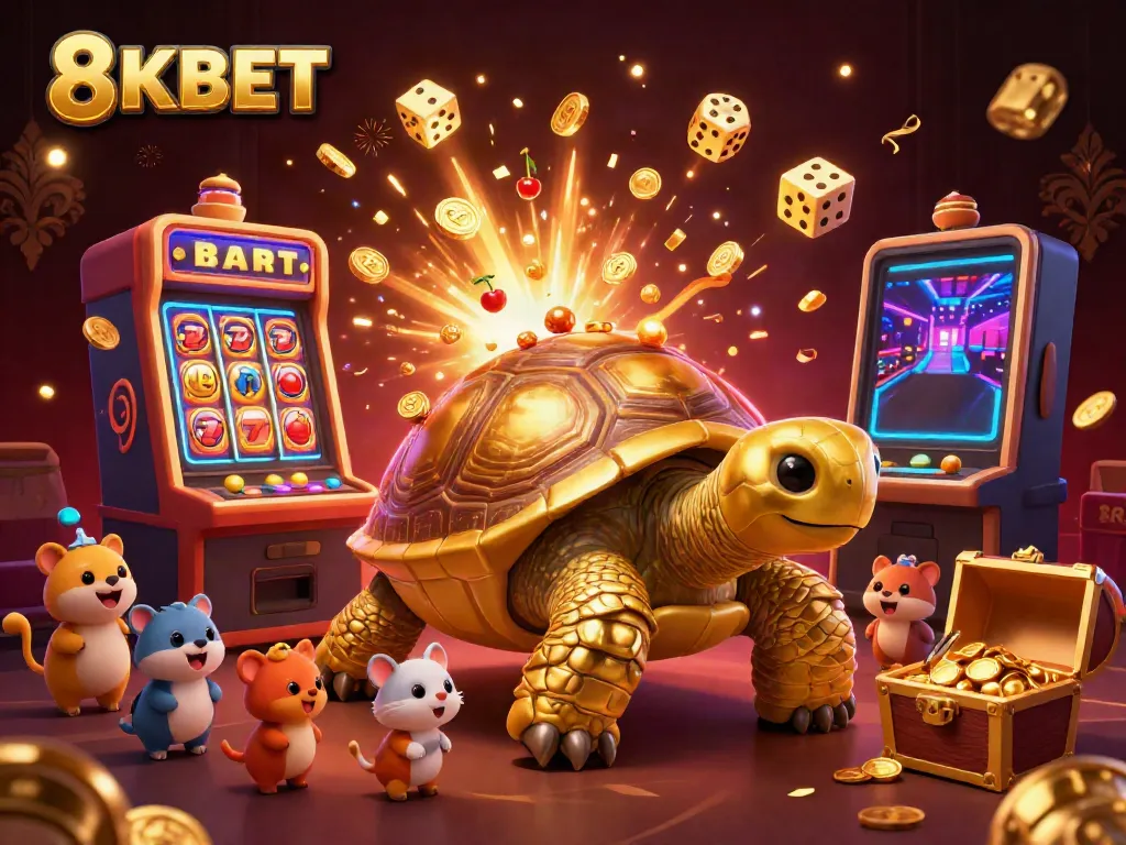 Experience the thrill of winning at 8KBET with this dynamic casino scene featuring exciting game elements.