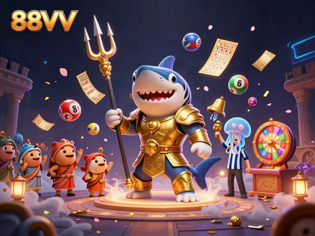 Experience gaming excitement with 88VV, featuring thrilling underwater battles and vibrant prize elements.