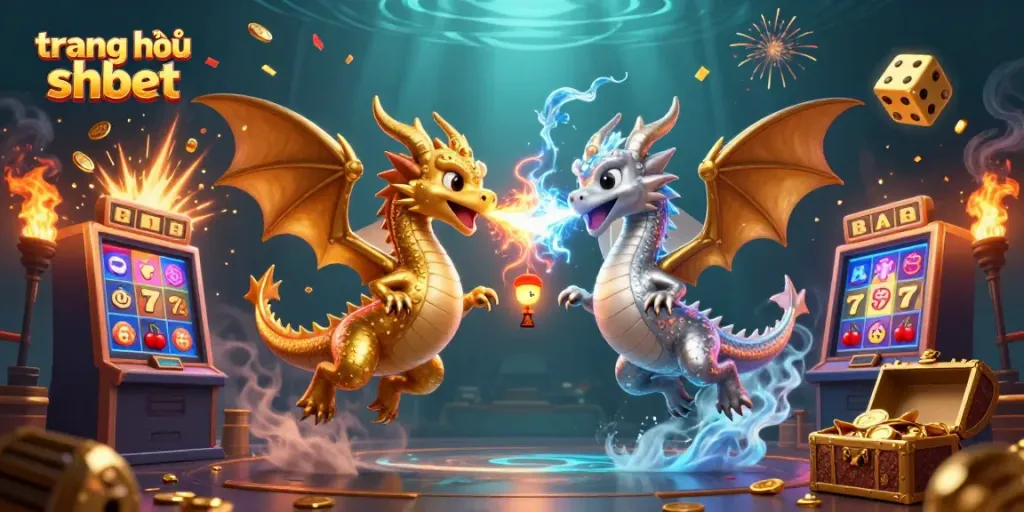 Experience the excitement on trang chủ shbet with dragons and jackpot elements in a vibrant 3D casino scene.